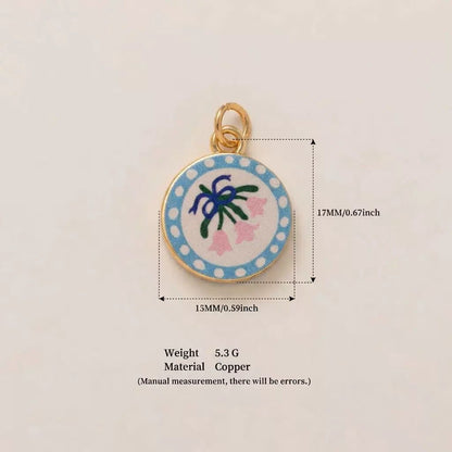 Petal & Paint · Nœud · Étoile · Pois | Handpainted Polka Dot Bow & Star Flower Enamel Charm | Interchangeable DIY Charm | Vintage Retro Sweet Jewelry | Birthday & BFF Gift