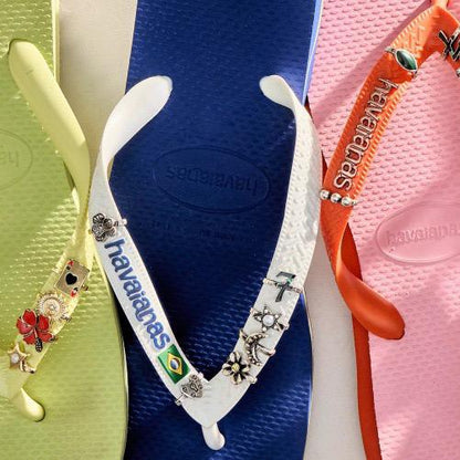 Mosswick | Flip Flop DIY Charms — Summer Beach Enamel & Metal Sandal Decorations