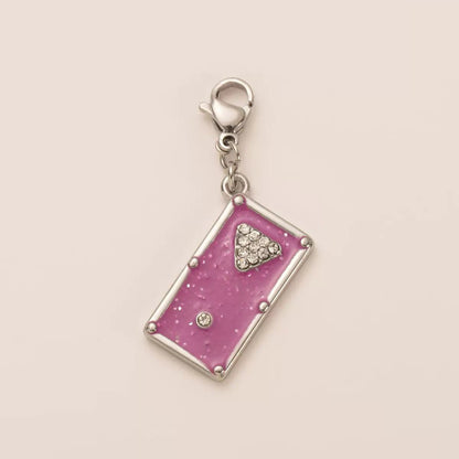 Glitter Chocolate Bar Triangle Crystal Charm Pendant | Gold & Silver | DIY Bag Charm & Jewelry Making Supplies