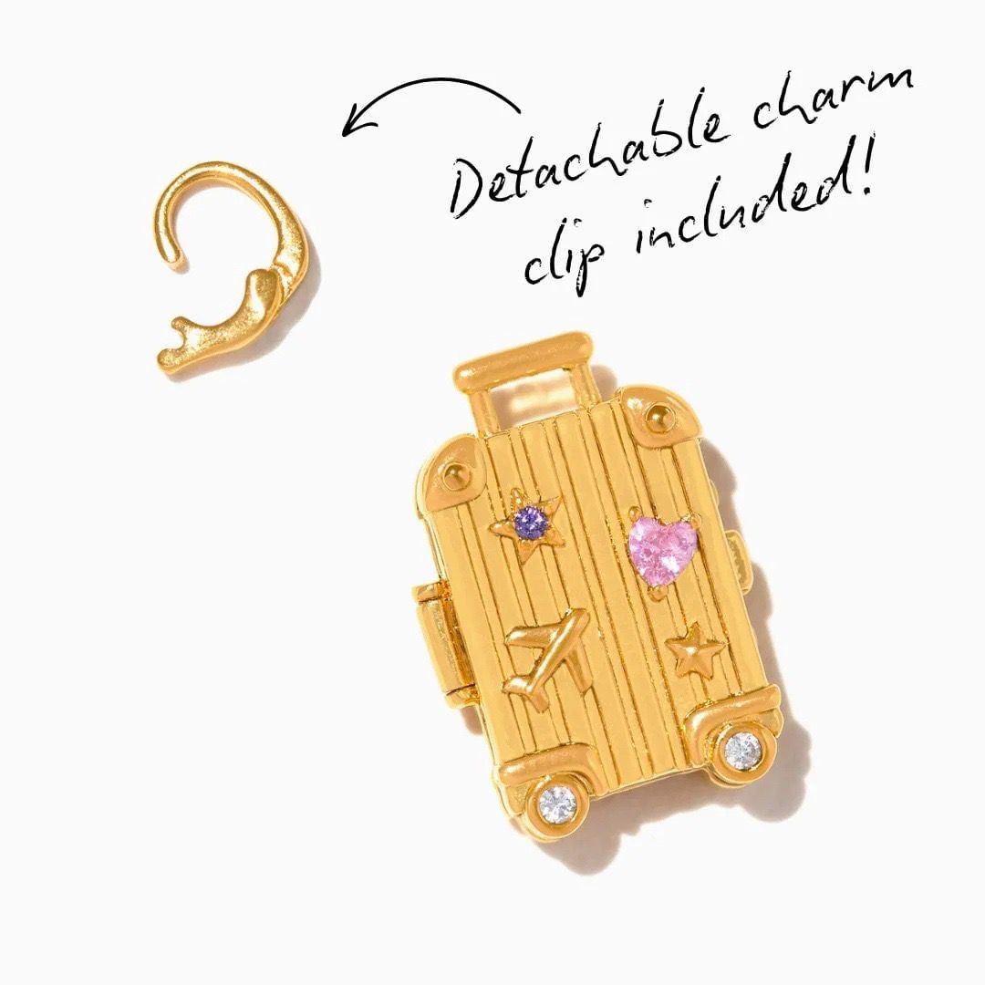 Travel Charm Pendant Set — Suitcase, Airplane & Passport | Original Design