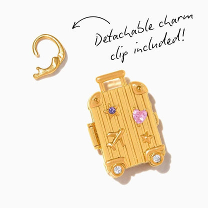 Travel Charm Pendant Set — Suitcase, Airplane & Passport | Original Design