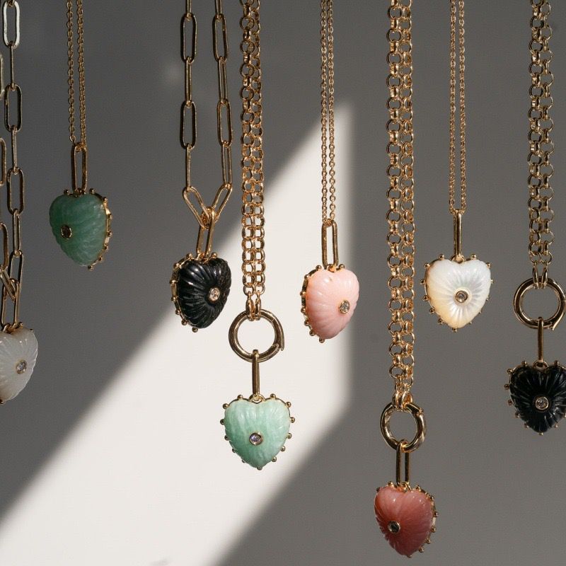 Handmade Enamel Heart Charm | DIY Colorful Heart Pendant | Stackable Necklace Bag Charm