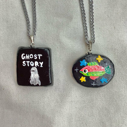 Handmade Clay Charm Pendant – Original Design DIY Jewelry
