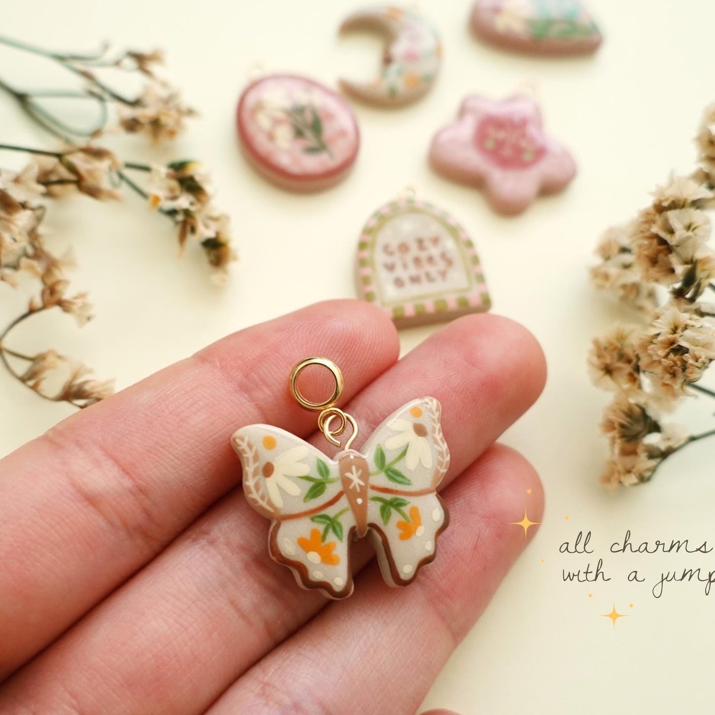 Hand-Painted Enamel Charm – DIY Jewelry Pendant (13 Styles)