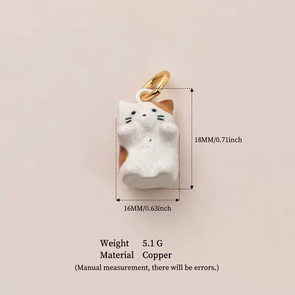 Cute 3D Animal Enamel Charm Pendant | Fox Panda Penguin Koala | DIY Jewelry & Bag Charm Making