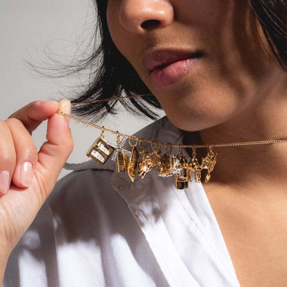 3D Gold Travel Charm | 9 City Memory Designs | DIY Mix & Match Necklace