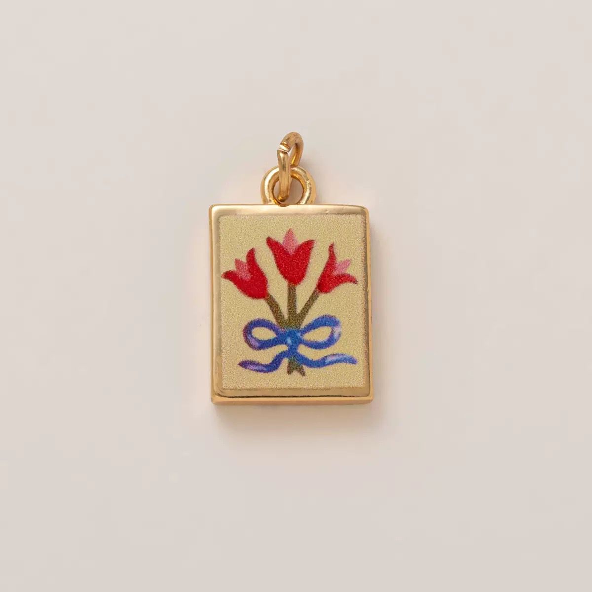 Petal & Paint | Tulip Bouquet Enamel Charm — DIY Jewelry Making Supply
