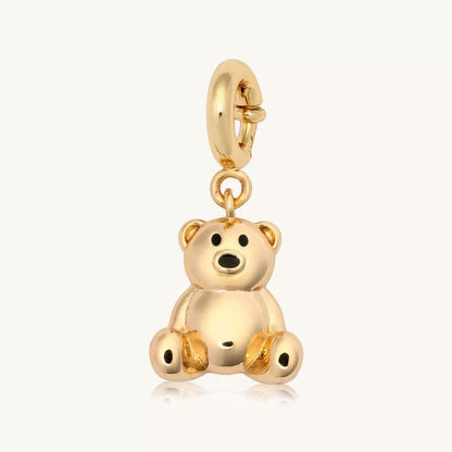 The Shore · Teddy Bear | 18K Gold Plated Teddy Bear Charm Push Clasp | DIY Beach Jewelry | Original Design
