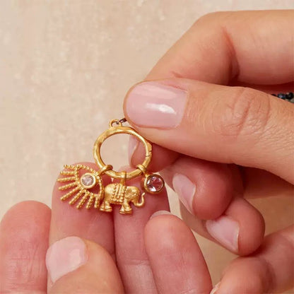 Gold Circle DIY Charm Necklace — Interchangeable Pendants | Original Design
