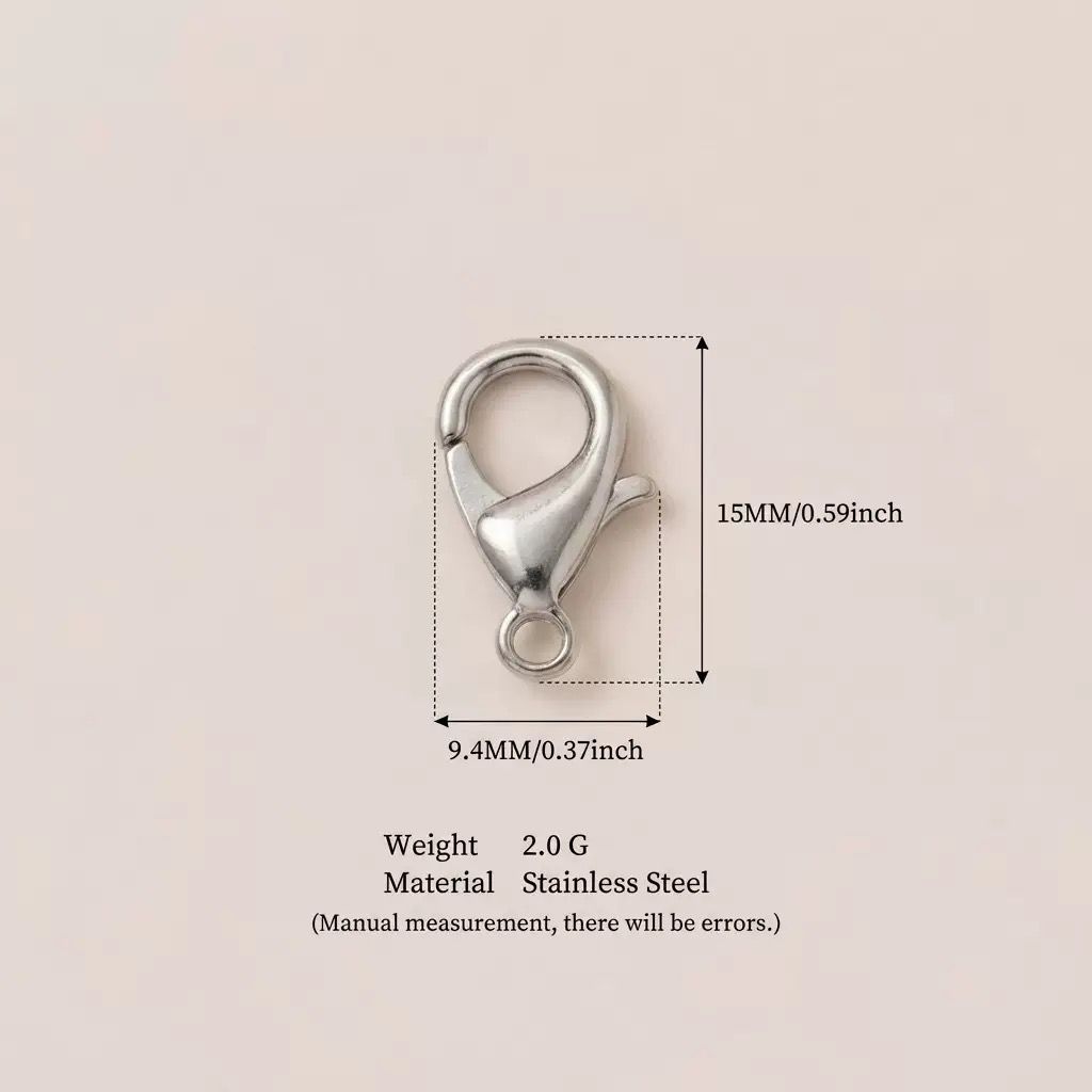 Stainless Steel Lobster Claw Clasp 15mm | Gold & Silver | DIY Jewelry Making Findings