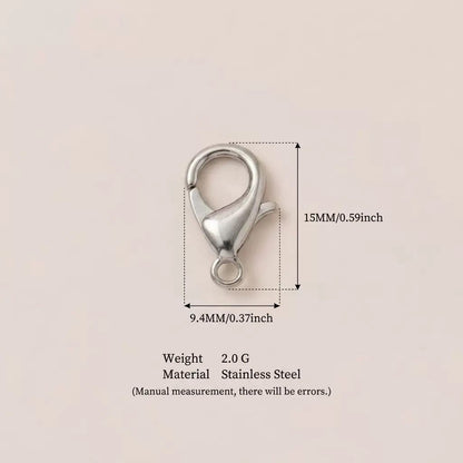 Stainless Steel Lobster Claw Clasp 15mm | Gold & Silver | DIY Jewelry Making Findings