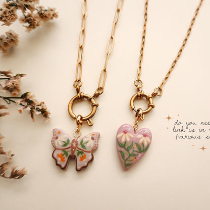 Hand-Painted Enamel Charm – DIY Jewelry Pendant (13 Styles)