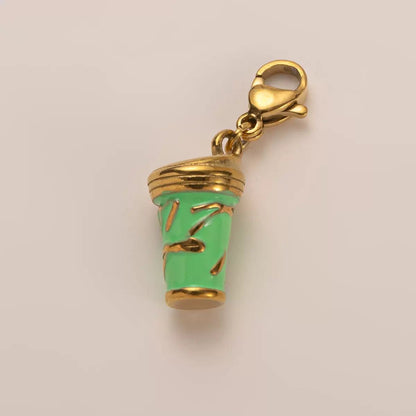 Matcha Green Tea Cup 3D Charm Pendant | DIY Bag Charm & Jewelry Making Supplies