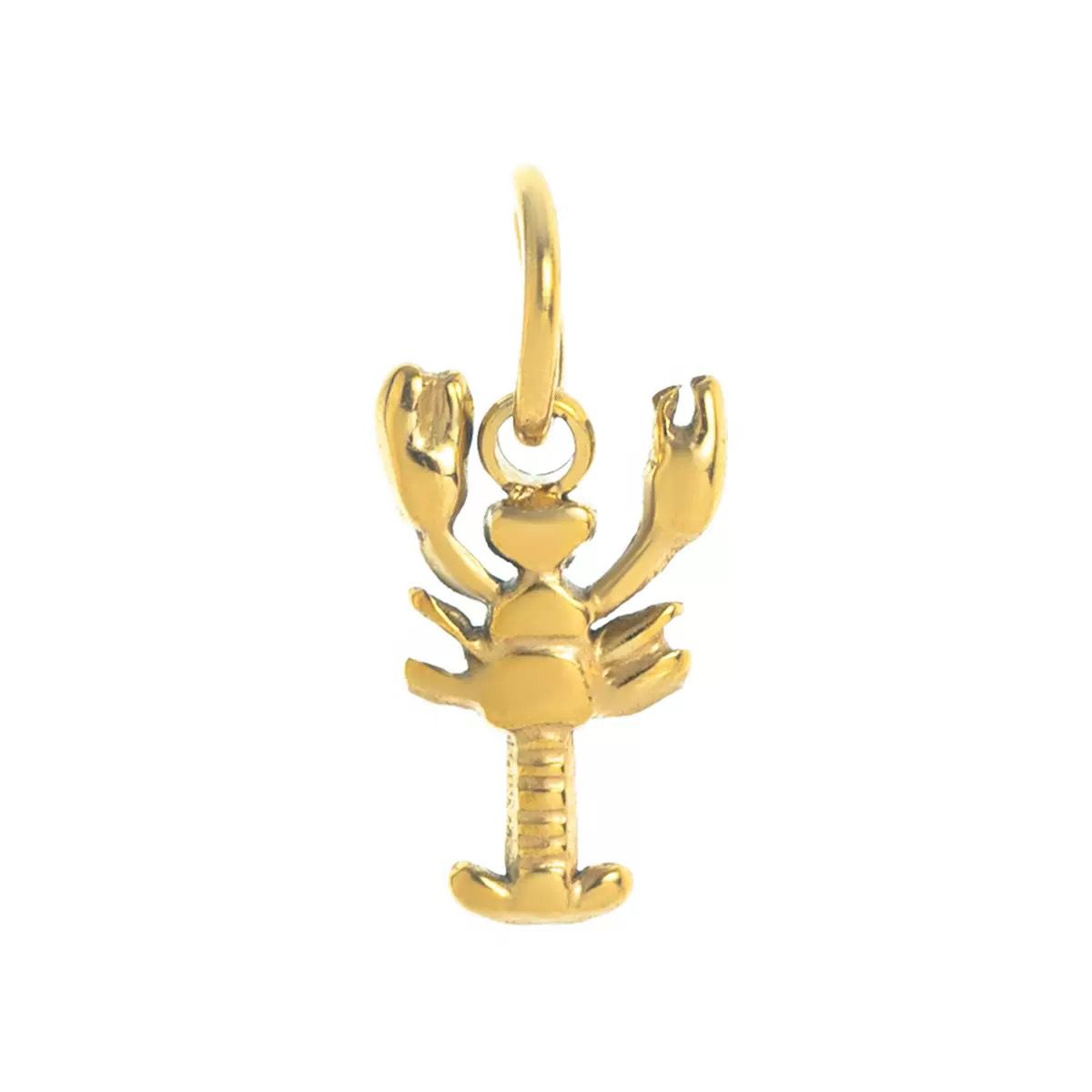 Lobster Charm Pendant | 18K Gold Plated 3D Ocean Lobster DIY Jewelry Making Charm