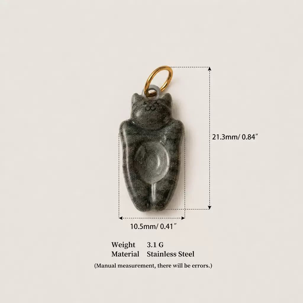 Cute 3D Cat Enamel Charm Pendant | Grey Tabby Calico Orange Cat | DIY Jewelry & Bag Charm Making