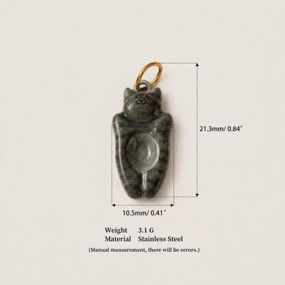 Cute 3D Cat Enamel Charm Pendant | Grey Tabby Calico Orange Cat | DIY Jewelry & Bag Charm Making