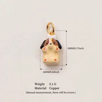 Cute 3D Animal Enamel Charm Pendant | Fox Panda Penguin Koala | DIY Jewelry & Bag Charm Making