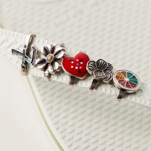 Mosswick | Flip Flop DIY Charms — Summer Beach Enamel & Metal Sandal Decorations