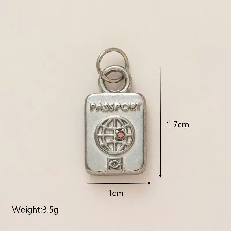 Travel Charm Pendant Set — Suitcase, Airplane & Passport | Original Design
