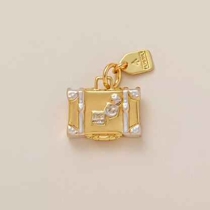 3D Gold Travel Charm | 9 City Memory Designs | DIY Mix & Match Necklace