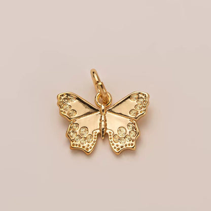18K Gold Butterfly Charm Pendant | DIY Jewelry Making Charm
