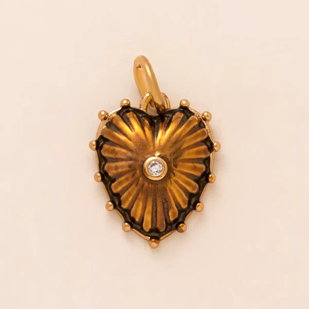 手作りエナメルハートチャーム | DIYカラフルハートペンダント | 重ね付けネックレスバッグチャーム