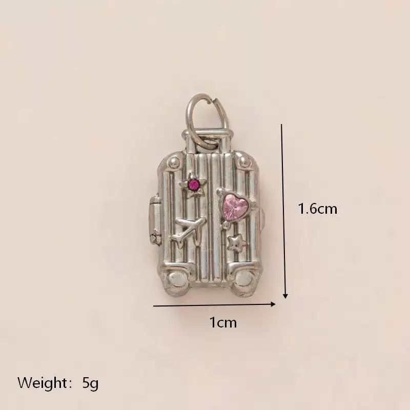 Travel Charm Pendant Set — Suitcase, Airplane & Passport | Original Design