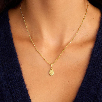 Sports Theme Gold Charm Necklace & Bracelet | 18K Gold Plated Engraved Pendant | DIY Charm Jewelry | Original Design