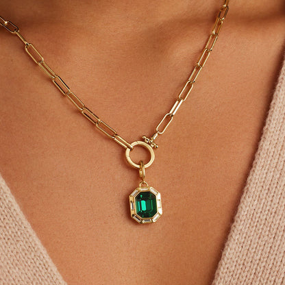 Gold DIY Charm Necklace | Paperclip Chain with Interchangeable Charms | Build Your Own Stack