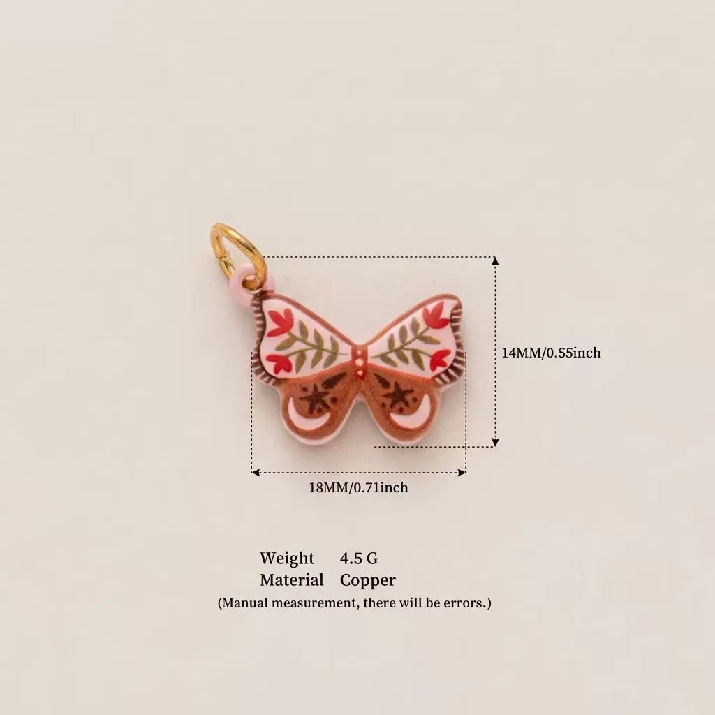 Hand-Painted Enamel Charm – DIY Jewelry Pendant (13 Styles)