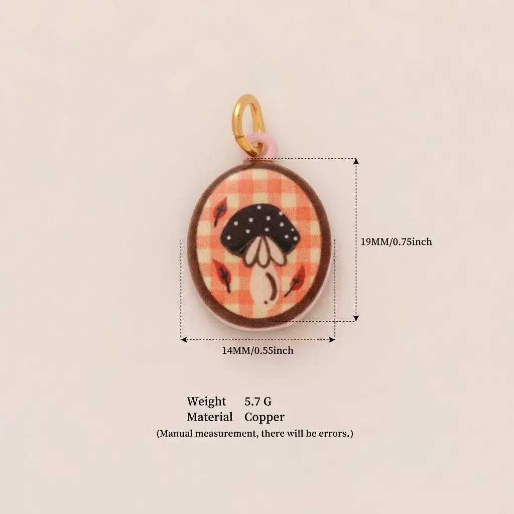 Hand-Painted Enamel Charm – DIY Jewelry Pendant (13 Styles)