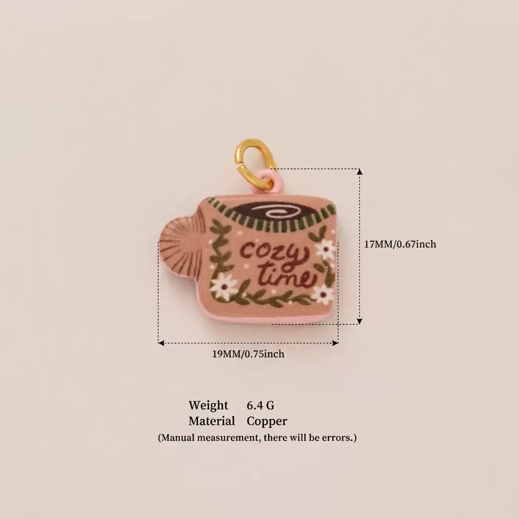 Hand-Painted Enamel Charm – DIY Jewelry Pendant (13 Styles)