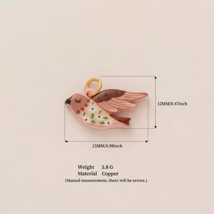 Hand-Painted Enamel Charm – DIY Jewelry Pendant (13 Styles)