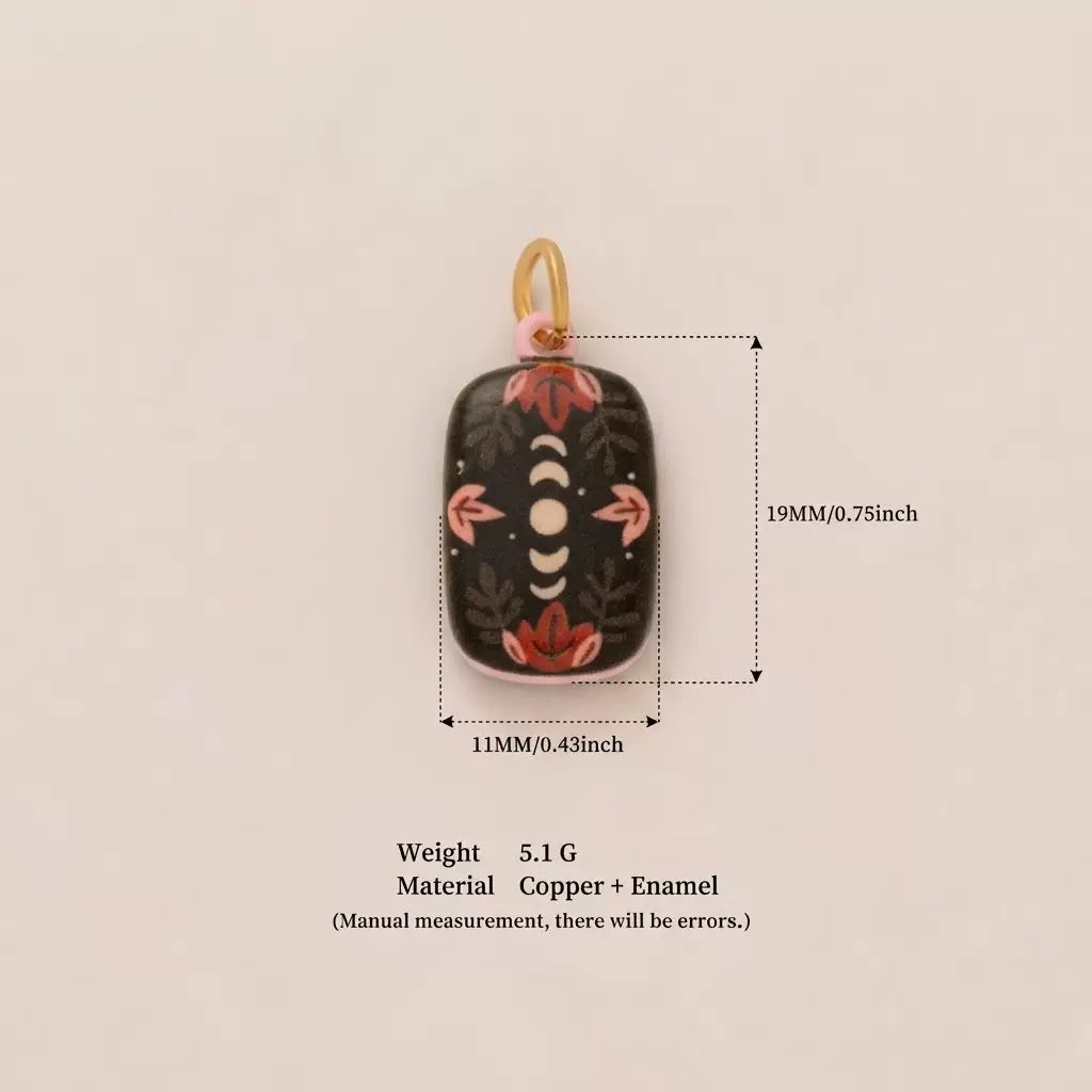 Hand-Painted Enamel Charm – DIY Jewelry Pendant (13 Styles)