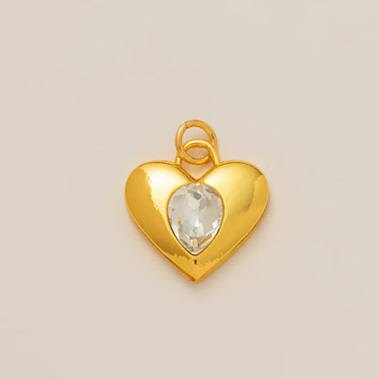 Gold DIY Charm Necklace | Paperclip Chain with Interchangeable Charms | Build Your Own Stack