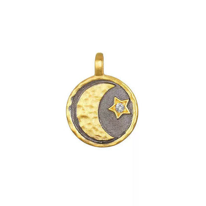 Gold Circle DIY Charm Necklace — Interchangeable Pendants | Original Design