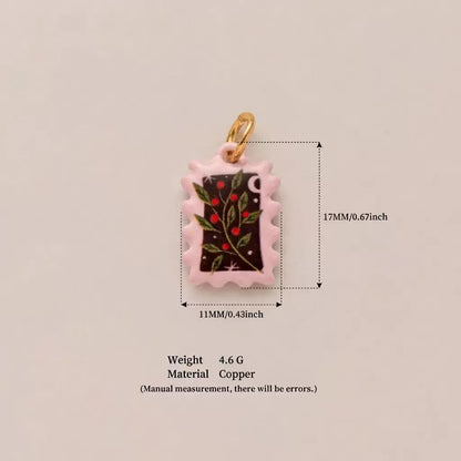 Hand-Painted Enamel Charm – DIY Jewelry Pendant (13 Styles)