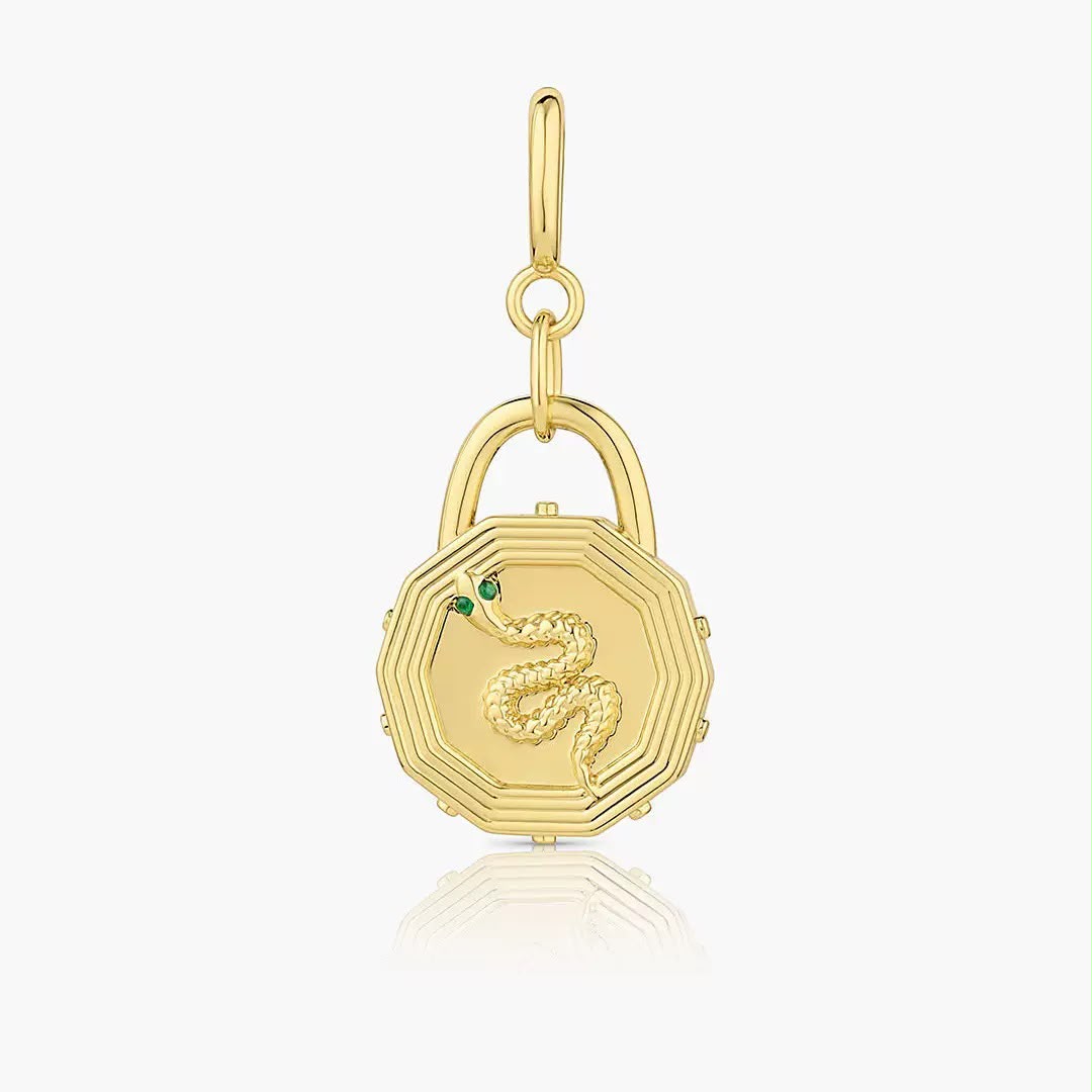 Gold DIY Charm Necklace | Paperclip Chain with Interchangeable Charms | Build Your Own Stack