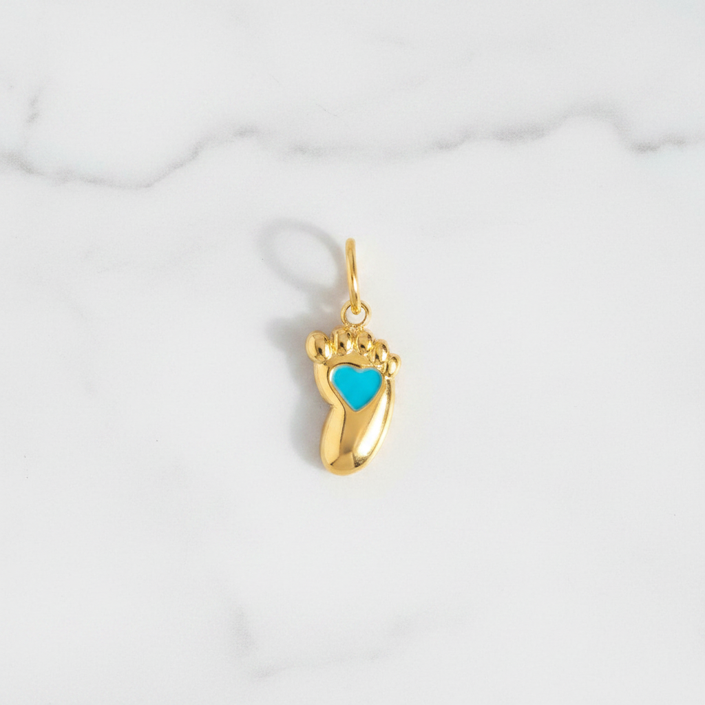 Baby Foot Blue - Marble Flat Lay
