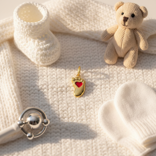 Baby Foot Charm - Knit Fabric