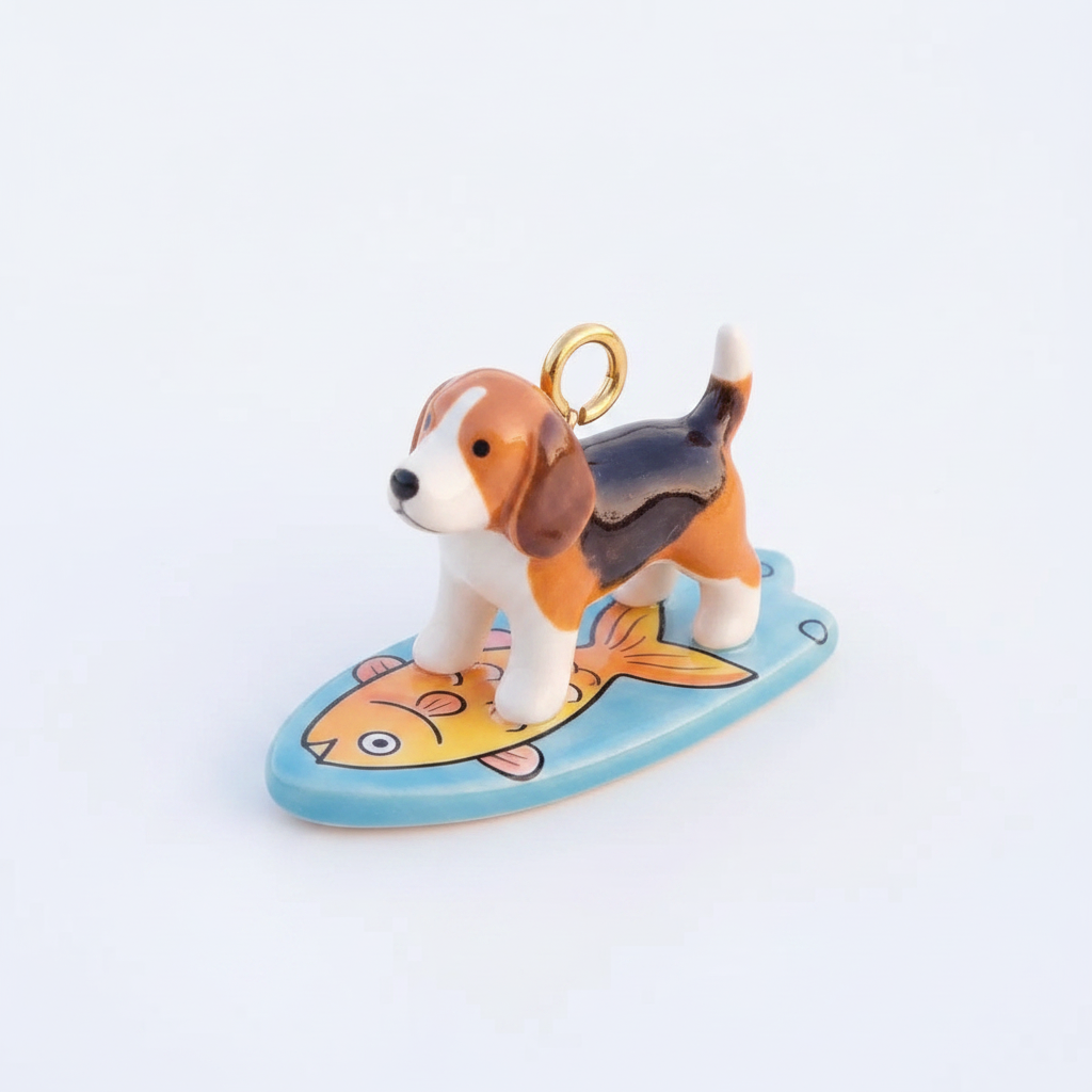 Beagle Charm - White Background Retry