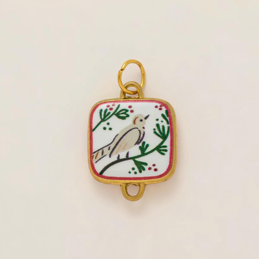 Bird Enamel Charm 1