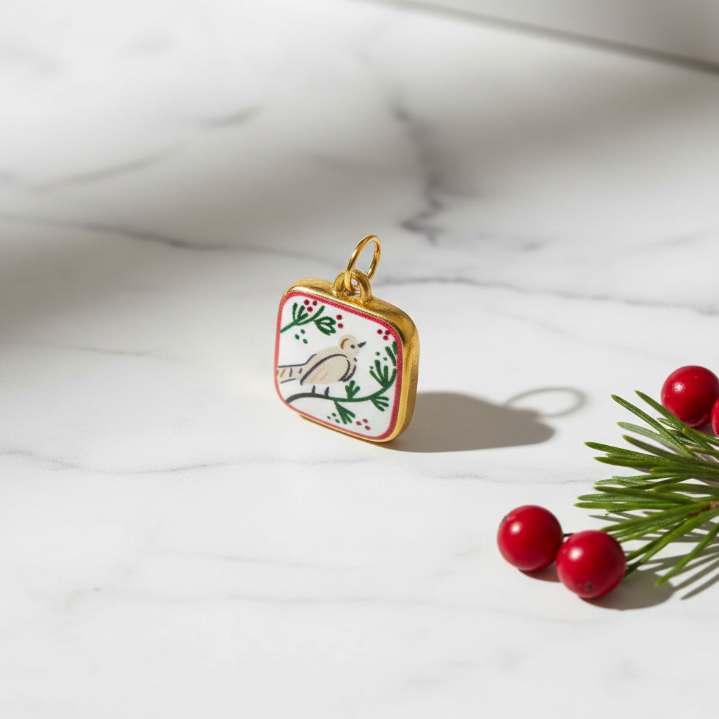 Bird Enamel Charm 5