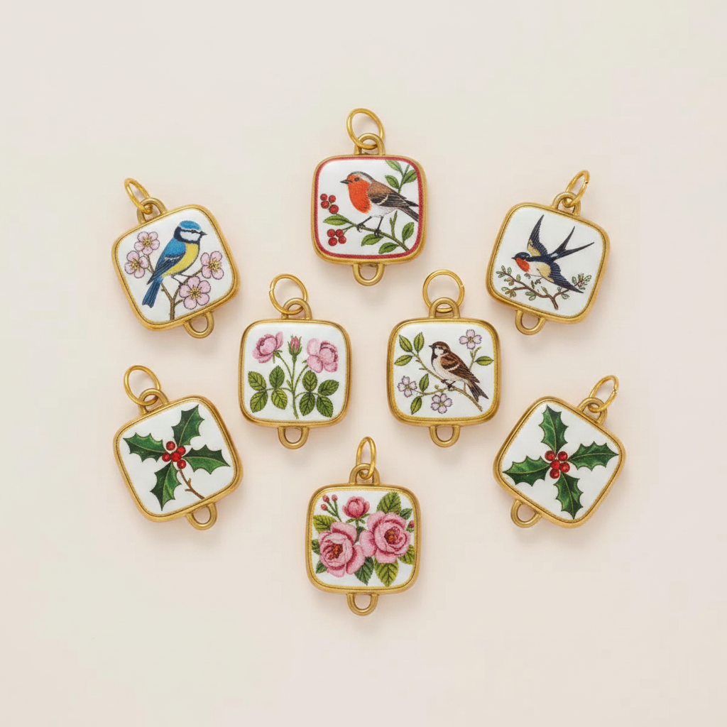 Bird Enamel Charm 6