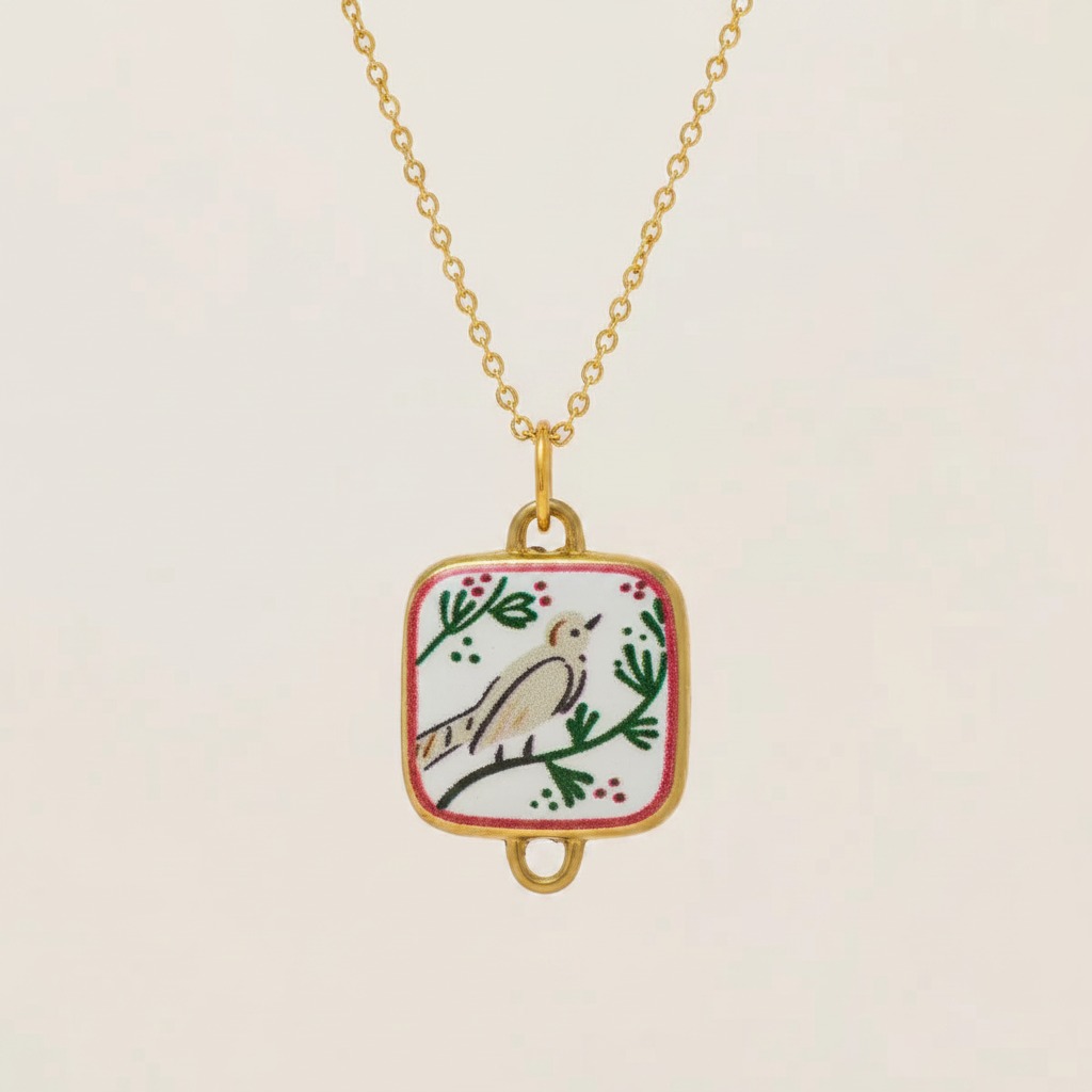 Bird Enamel Charm 7