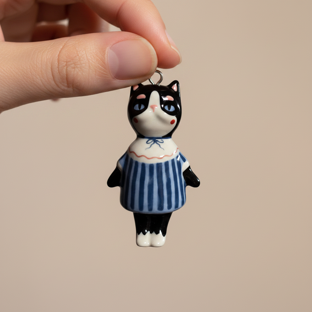 Blue Stripe Cat - Hand