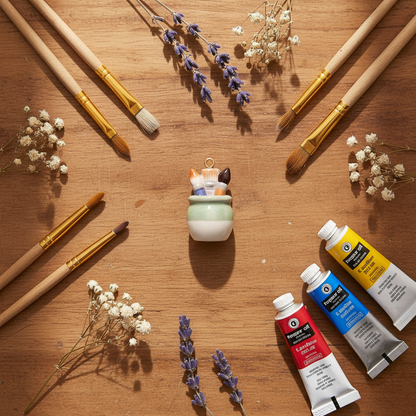 Brush Jar Charm - Artist Desk