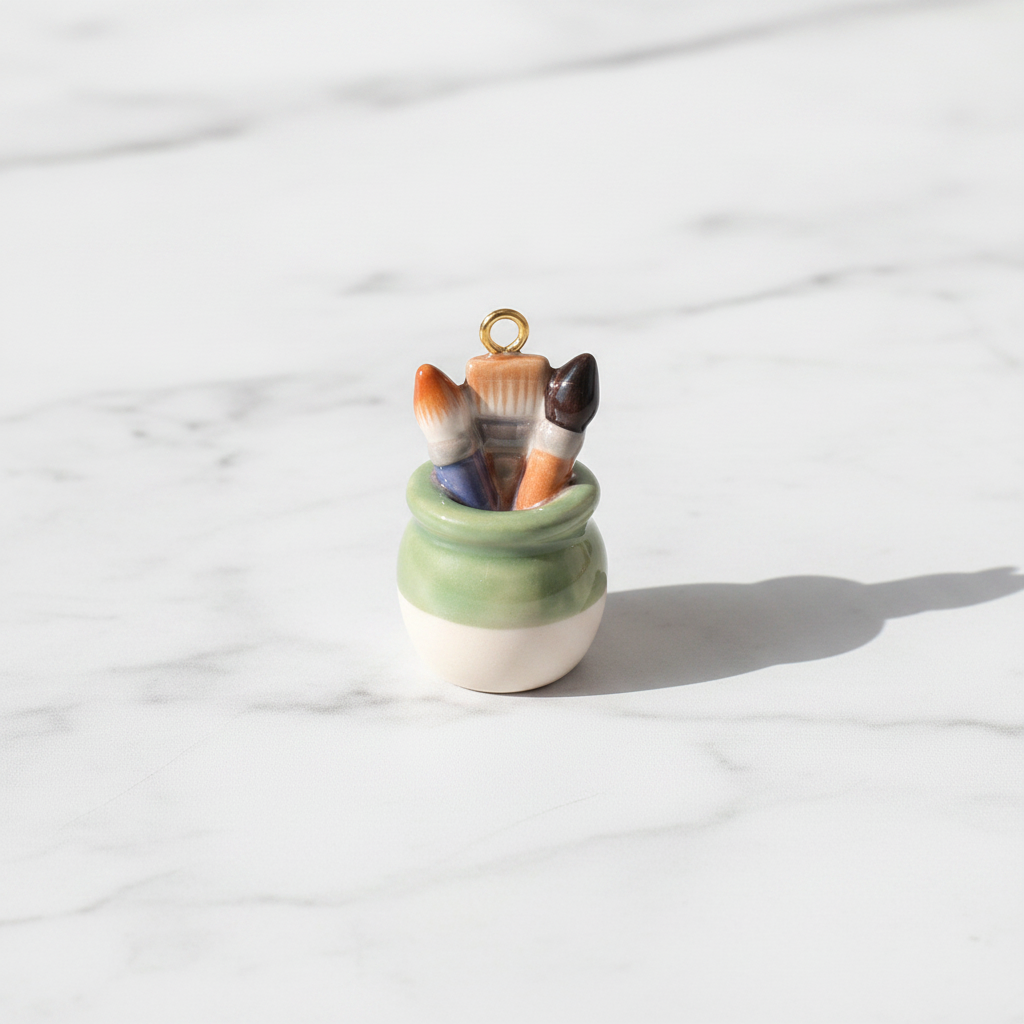 Brush Jar - Marble