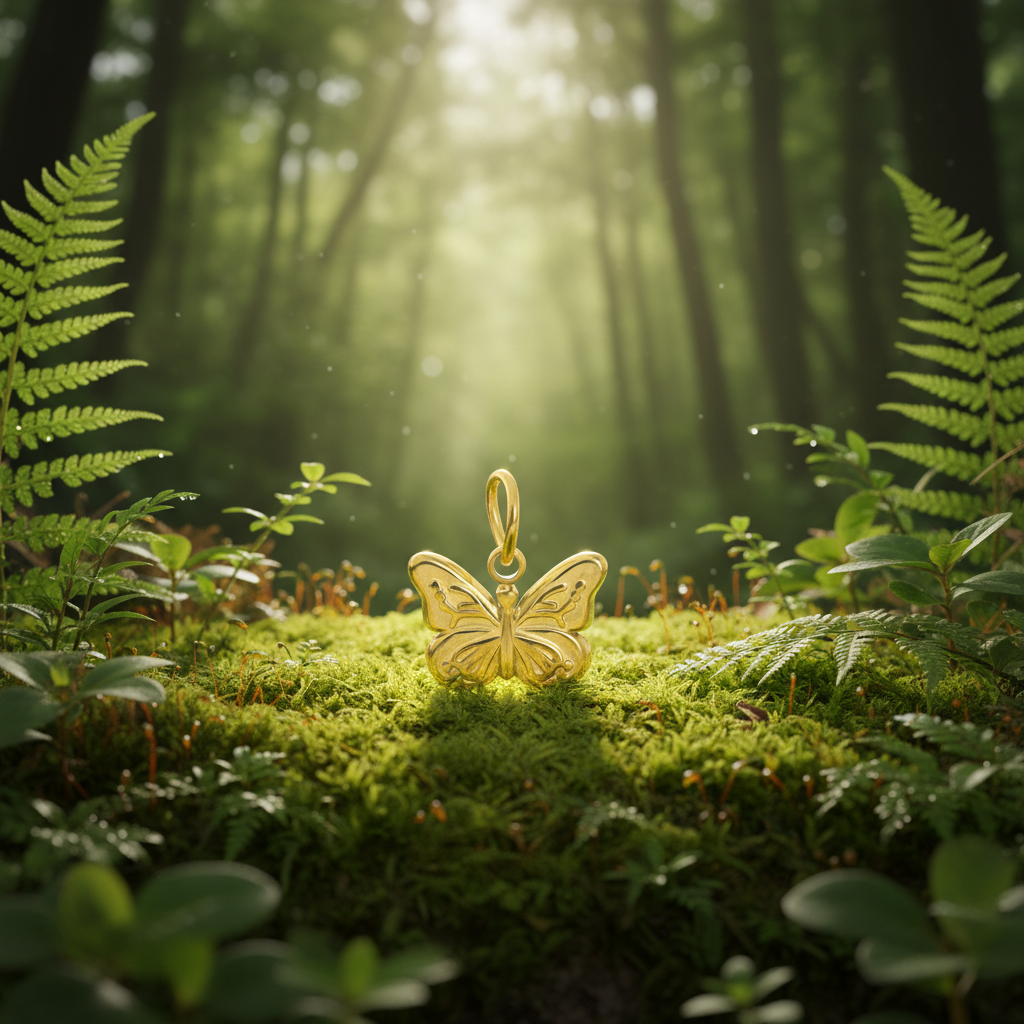 Butterfly Charm - Forest Moss