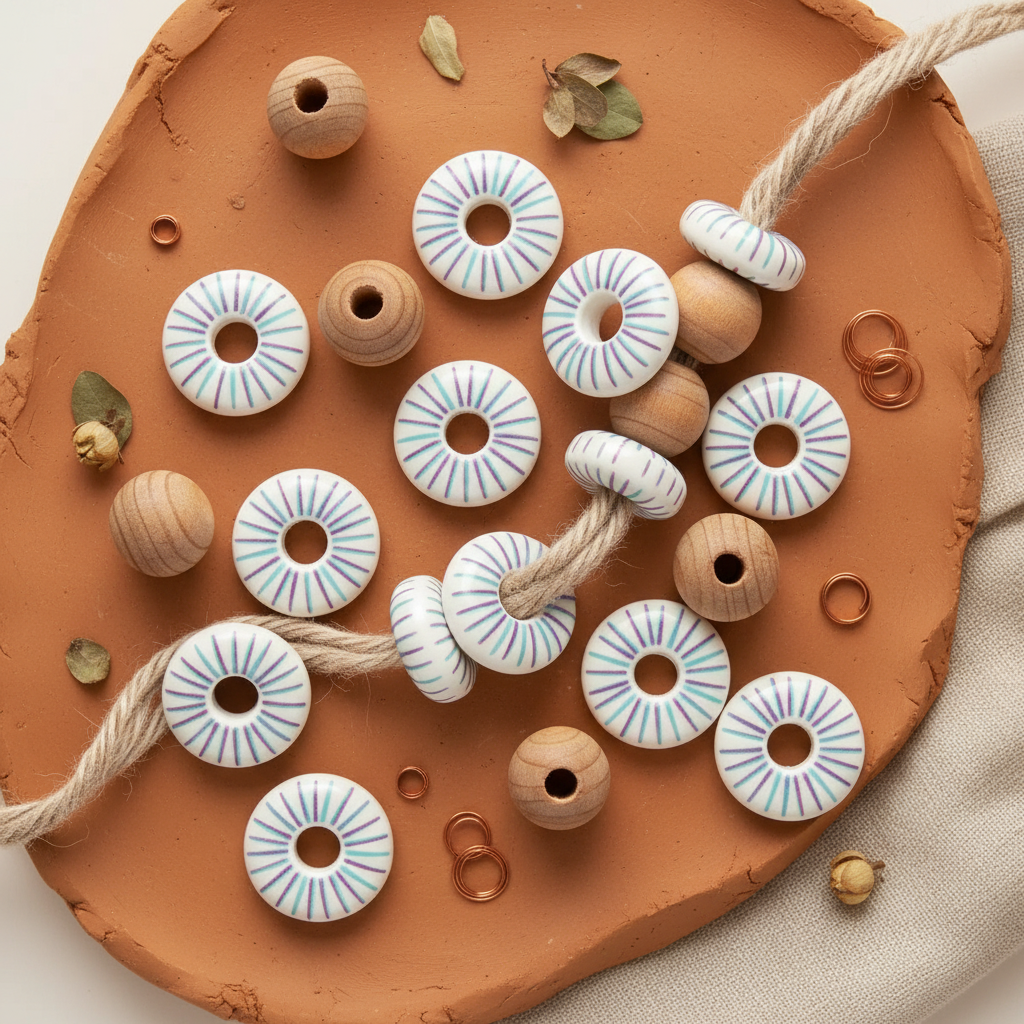 Ceramic Bead - Craft Flatlay